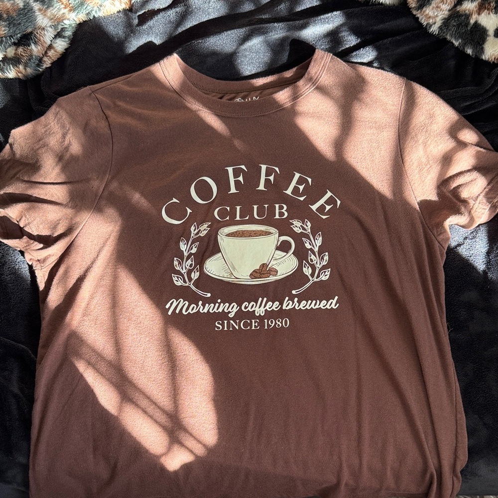 Brown Coffee Club Graphic T-Shirt